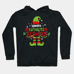 Santa_s Favorite Redhead - Funny Redhead Christmas Gift Hoodie